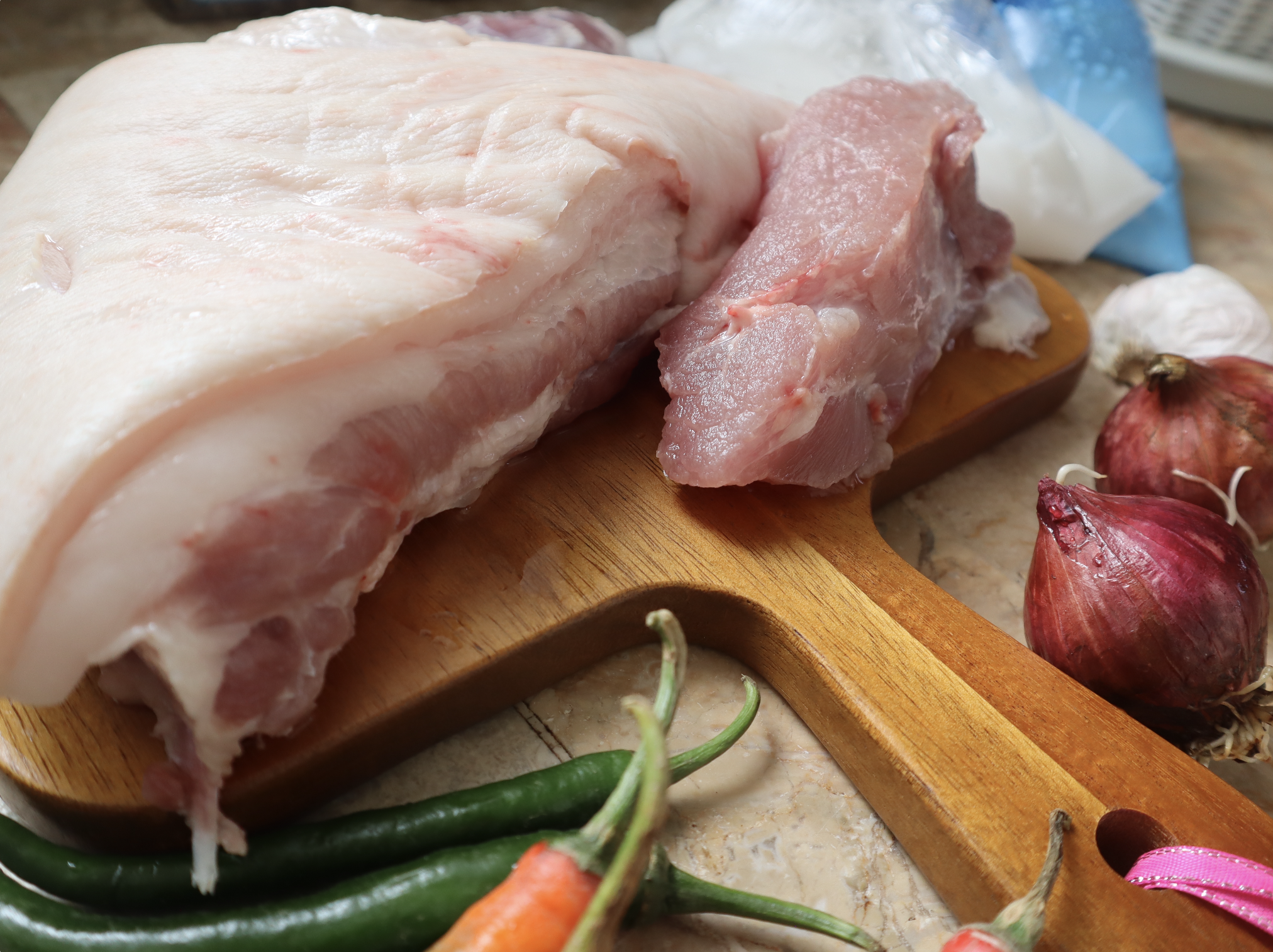 Step 1: Bicol Express ingredients